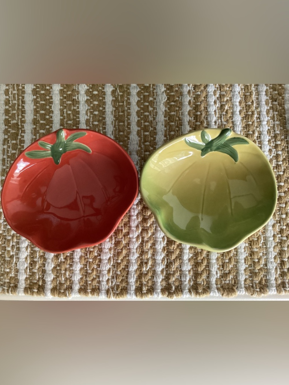 ♦️ WILLIAMS SONOMA condiment bowls toppings / dip bowls heirloom tomato EUC - Picture 3 of 9